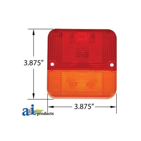 A & I Products Trailer Board Light Lens 4" x4" x0.2" A-VLC2052